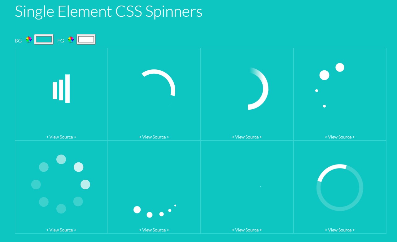 Single Element CSS Spinners